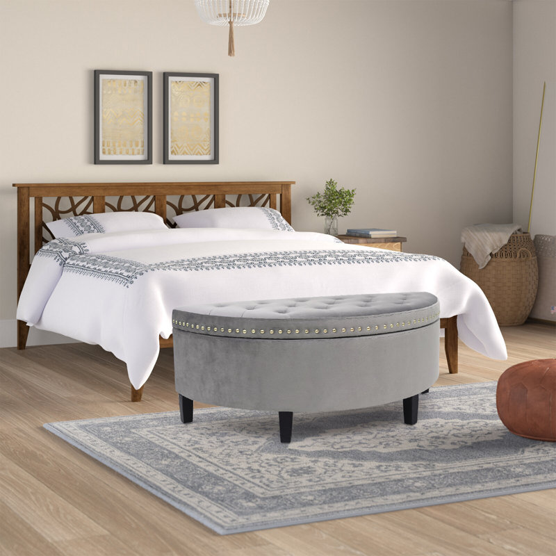 Alcott Hill® Roxann Upholstered Flip Top Storage Bench & Reviews